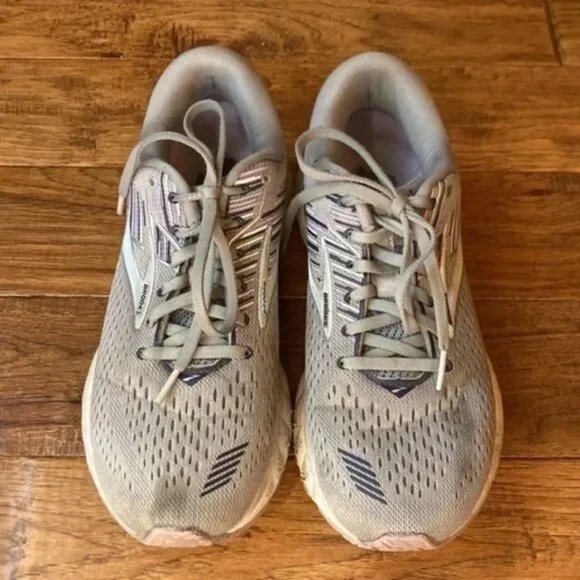 Brooks Adrenaline 19 Cushioned Running Shoes Gray Purple Women's Size 9.5 - Picture 4 of 12